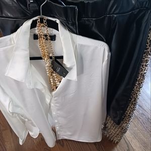 White Long Sleeve Blouse (NWT)